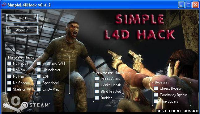 Чит SimpleL4DHack v0.4.3 для игры Left 4 Dead 2